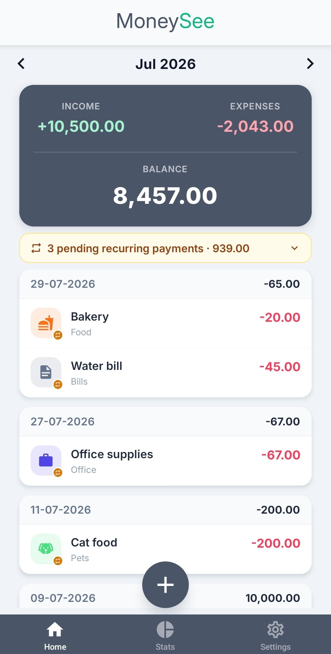 MoneySee app screenshot 1